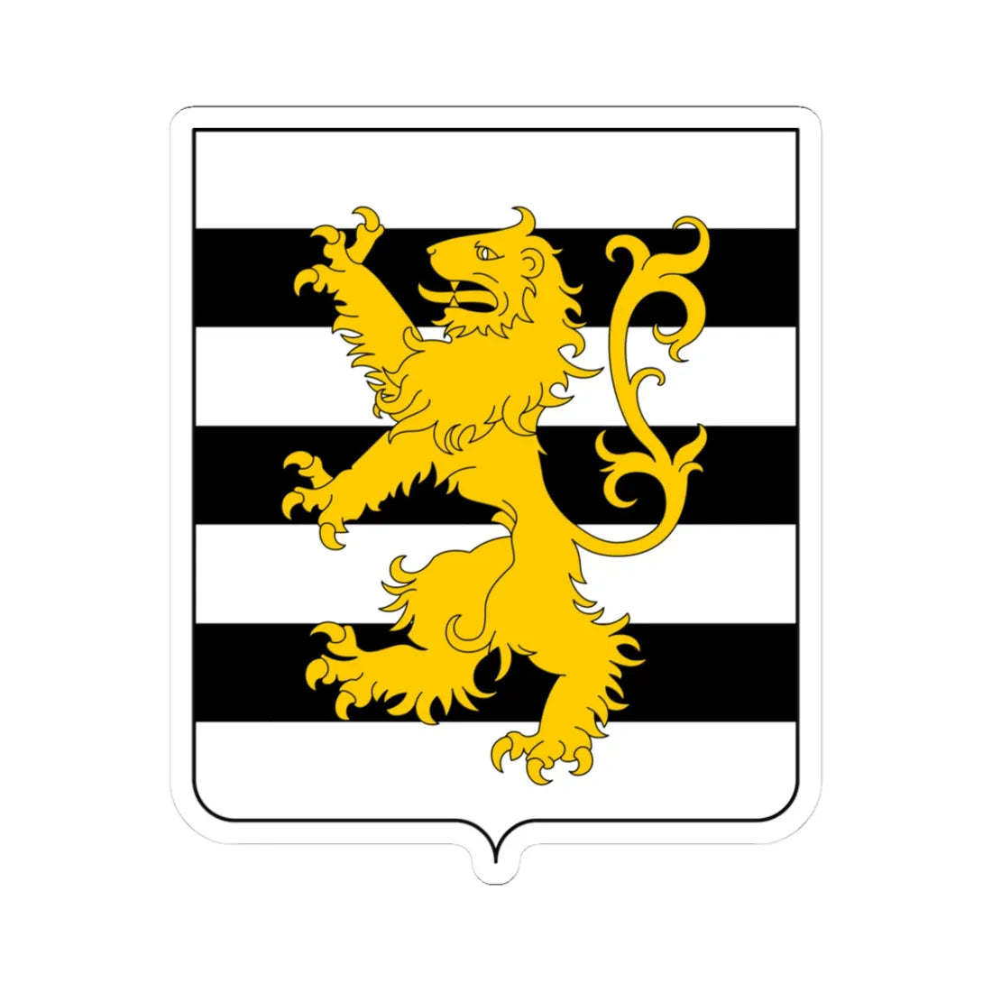 Coat of arms of the House of Gambacorta (Italy) (Coat of Arms) STICKER Vinyl Kiss-Cut Decal 3 Inch White - The Sticker Space