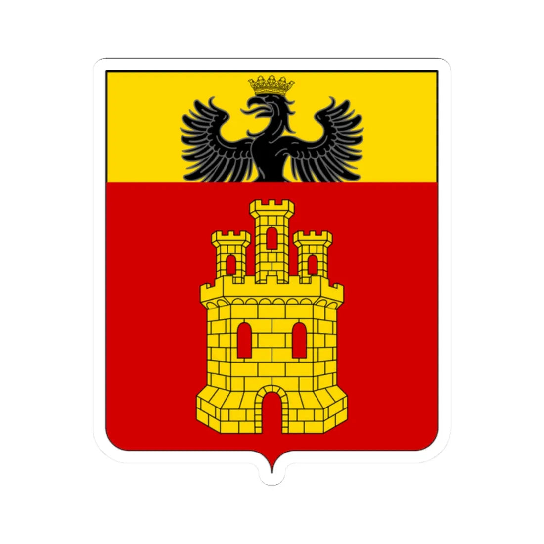 Coat of arms of the House of Giustiniani 1413 (Italy) (Coat of Arms) STICKER Vinyl Kiss-Cut Decal 2 Inch White - The Sticker Space