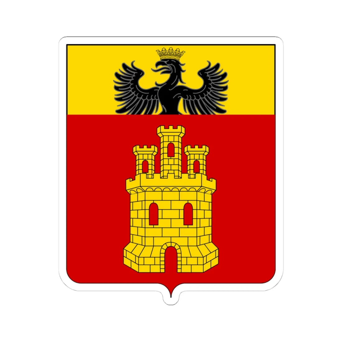 Coat of arms of the House of Giustiniani 1413 (Italy) (Coat of Arms) STICKER Vinyl Kiss-Cut Decal 4 Inch White - The Sticker Space