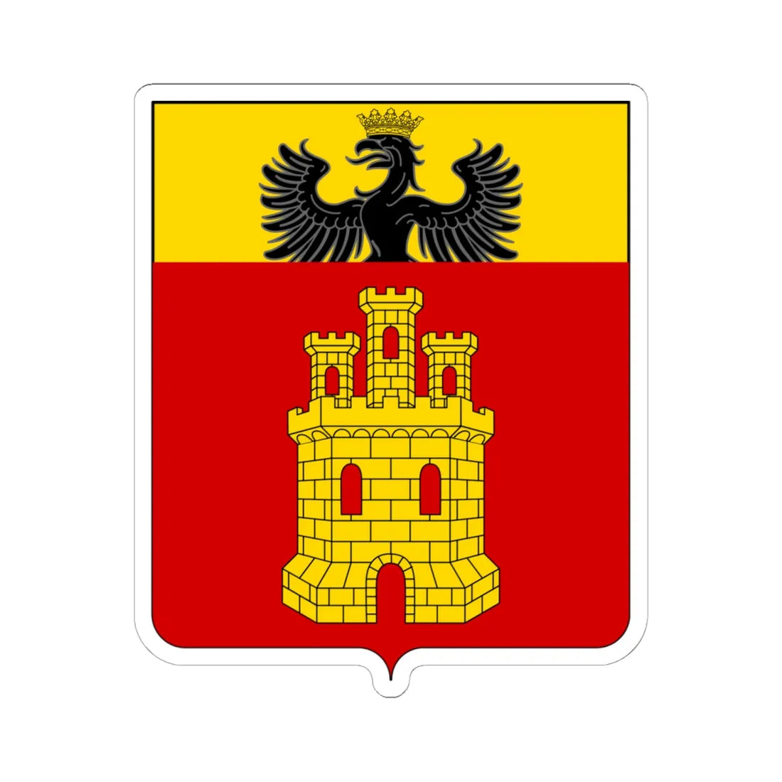 Coat of arms of the House of Giustiniani 1413 (Italy) (Coat of Arms) STICKER Vinyl Kiss-Cut Decal 6 Inch White - The Sticker Space