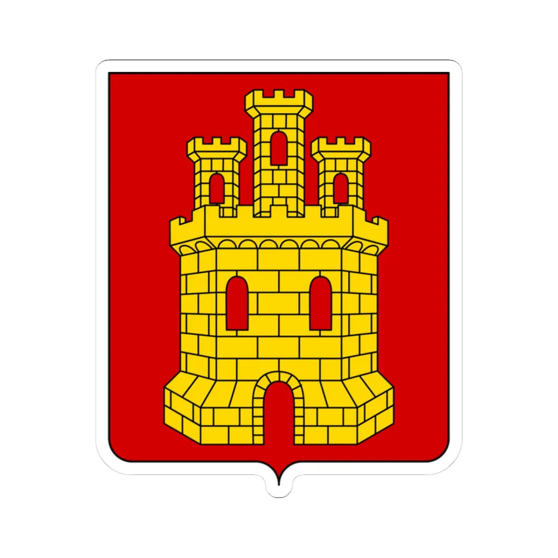 Coat of arms of the House of Giustiniani (Italy) (Coat of Arms) STICKER Vinyl Kiss-Cut Decal 3 Inch White - The Sticker Space