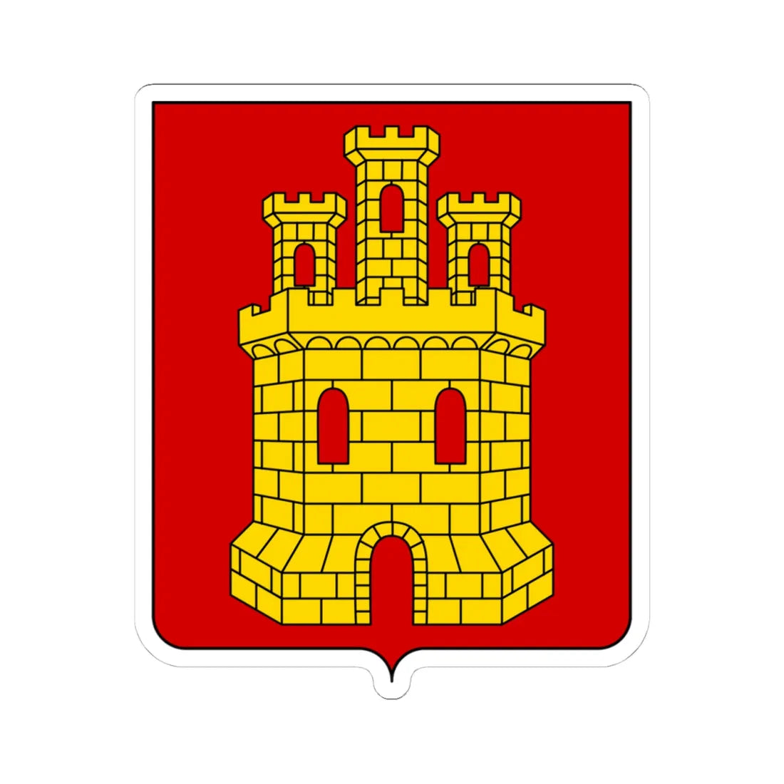 Coat of arms of the House of Giustiniani (Italy) (Coat of Arms) STICKER Vinyl Kiss-Cut Decal 4 Inch White - The Sticker Space