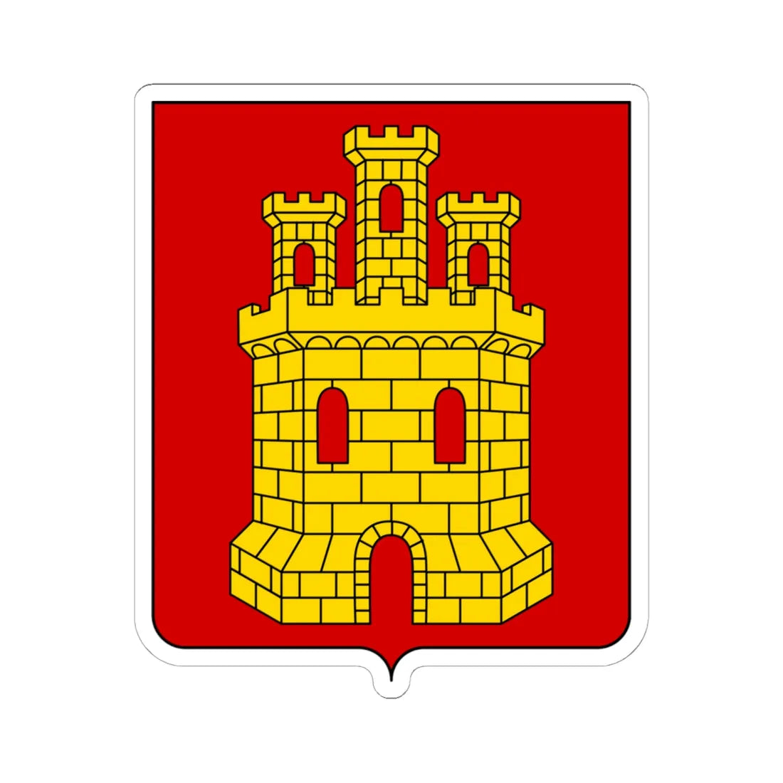 Coat of arms of the House of Giustiniani (Italy) (Coat of Arms) STICKER Vinyl Kiss-Cut Decal 6 Inch White - The Sticker Space