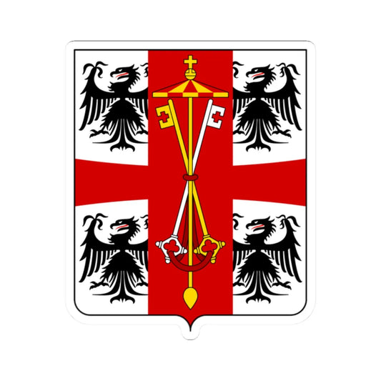 Coat of arms of the House of Gonzaga 1510 (Italy) (Coat of Arms) STICKER Vinyl Kiss-Cut Decal 2 Inch White - The Sticker Space