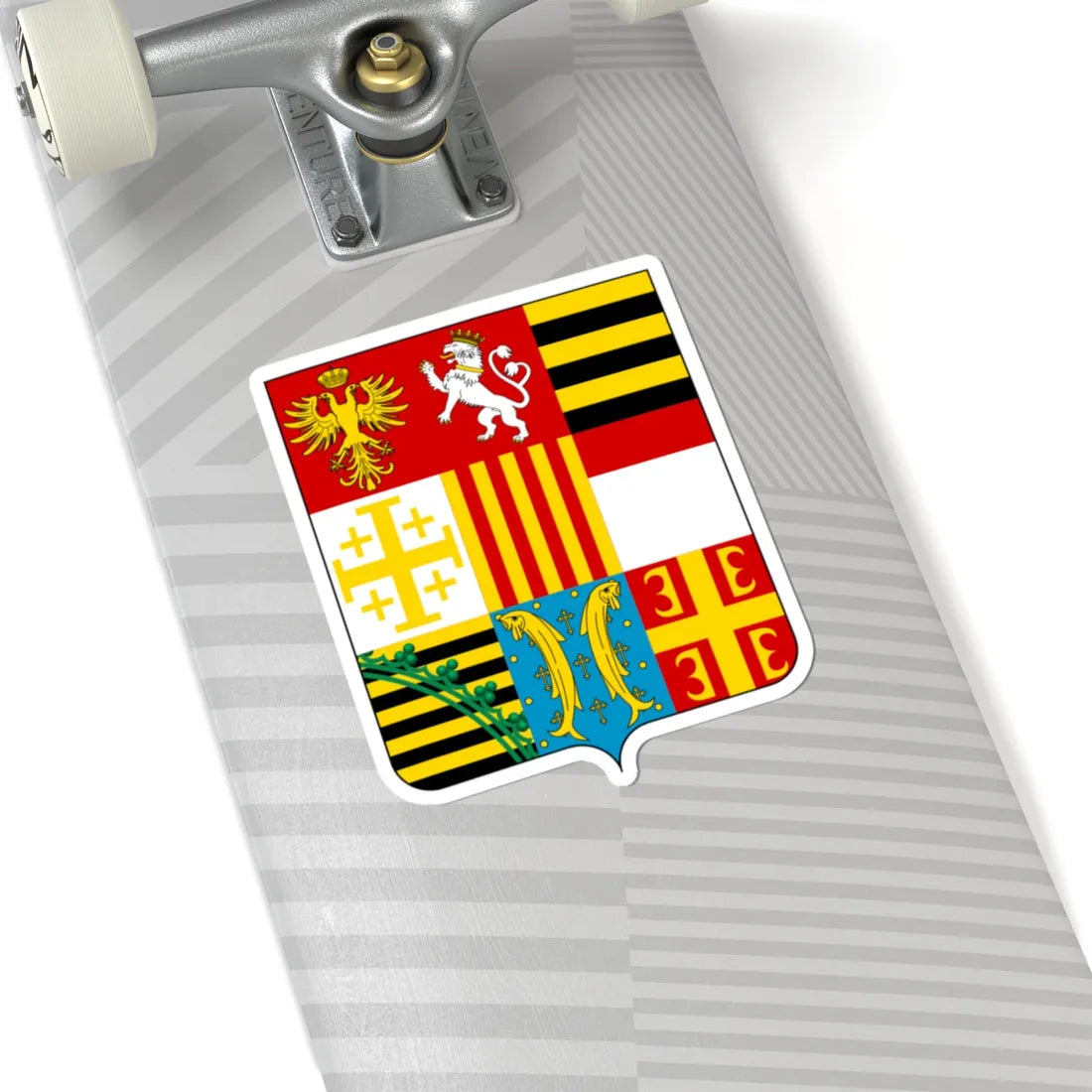 Coat of arms of the House of Gonzaga 1575 - center (Italy) (Coat of Arms) STICKER Vinyl Kiss-Cut Decal - The Sticker Space
