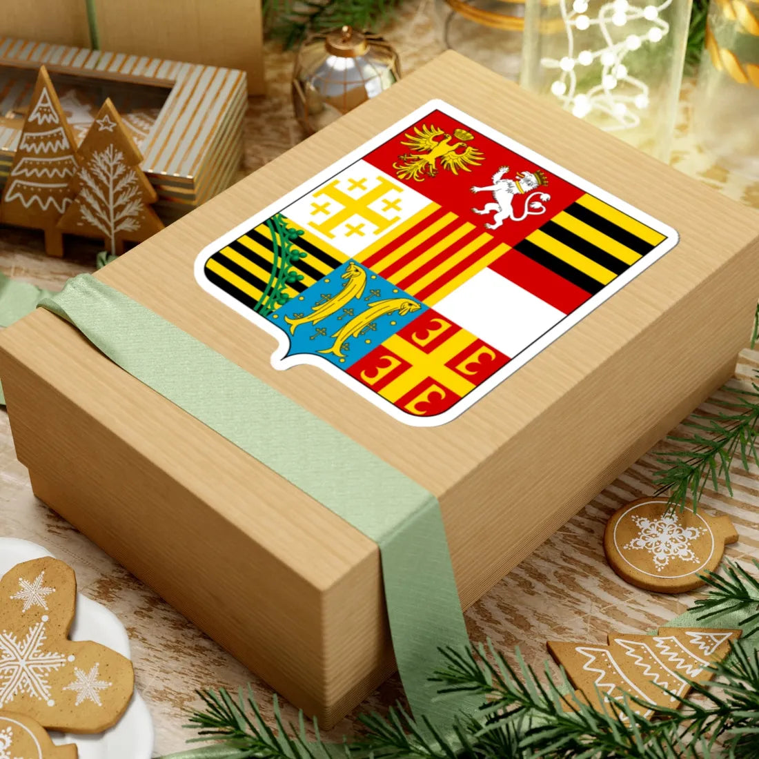 Coat of arms of the House of Gonzaga 1575 - center (Italy) (Coat of Arms) STICKER Vinyl Kiss-Cut Decal - The Sticker Space