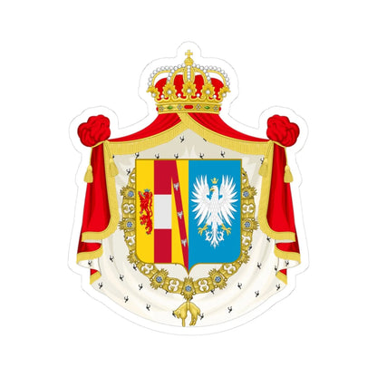 Coat of arms of the House of Habsburg-Este Duchy of Modena and Reggio (Italy) (Coat of Arms) STICKER Vinyl Kiss-Cut Decal 3 Inch White - The Sticker Space