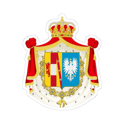 Coat of arms of the House of Habsburg-Este Duchy of Modena and Reggio (Italy) (Coat of Arms) STICKER Vinyl Kiss-Cut Decal 6 Inch White - The Sticker Space