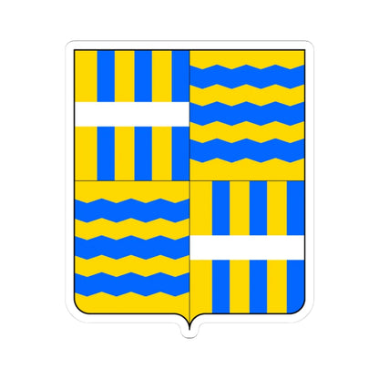 Coat of arms of the House of Landi Piacenza (Italy) (Coat of Arms) STICKER Vinyl Kiss-Cut Decal 3 Inch White - The Sticker Space