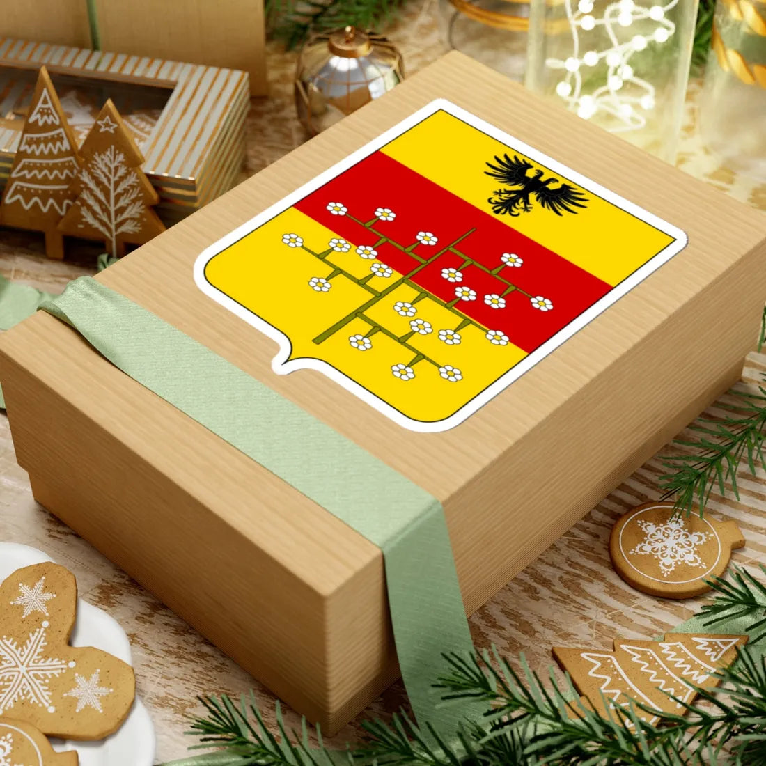 Coat of arms of the House of Malaspina Spino Fiorito 2 (Italy) (Coat of Arms) STICKER Vinyl Kiss-Cut Decal - The Sticker Space