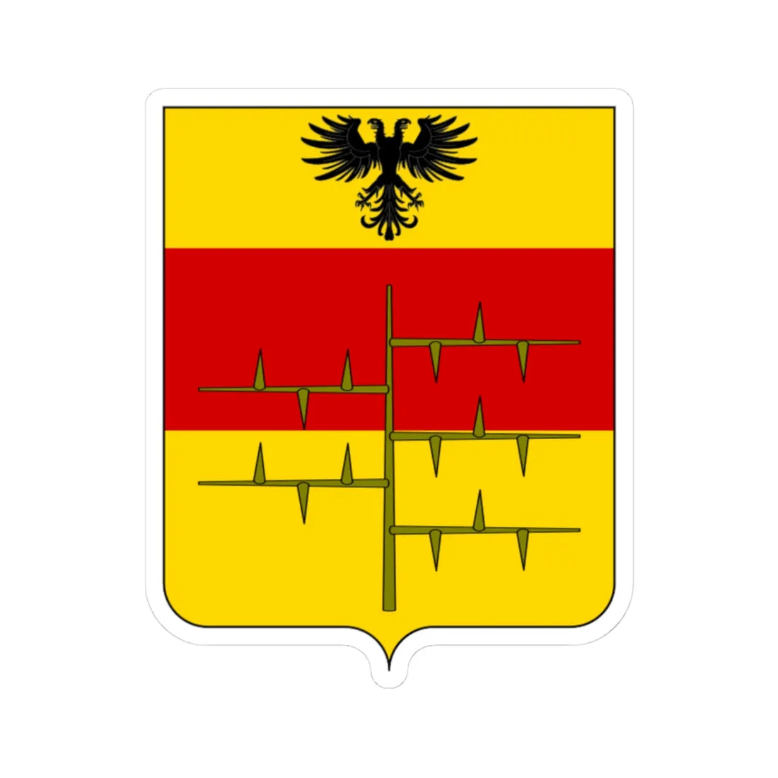 Coat of arms of the House of Malaspina Spino Secco 2 (Italy) (Coat of Arms) STICKER Vinyl Kiss-Cut Decal - The Sticker Space