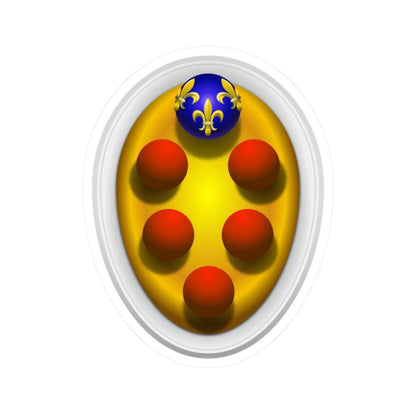 Coat of arms of the House of Medici Baroque period representation (Italy) (Coat of Arms) STICKER Vinyl Kiss-Cut Decal 2 Inch White - The Sticker Space
