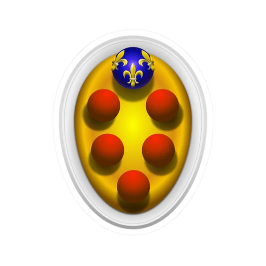 Coat of arms of the House of Medici Baroque period representation (Italy) (Coat of Arms) STICKER Vinyl Kiss-Cut Decal 2 Inch White - The Sticker Space
