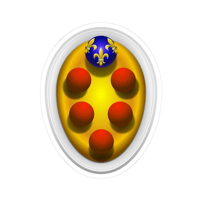 Coat of arms of the House of Medici Baroque period representation (Italy) (Coat of Arms) STICKER Vinyl Kiss-Cut Decal 3 Inch White - The Sticker Space