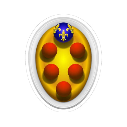Coat of arms of the House of Medici Baroque period representation (Italy) (Coat of Arms) STICKER Vinyl Kiss-Cut Decal 4 Inch White - The Sticker Space