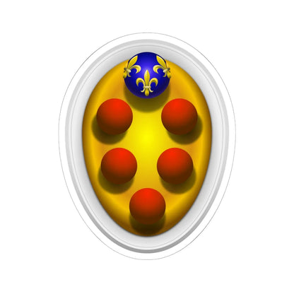 Coat of arms of the House of Medici Baroque period representation (Italy) (Coat of Arms) STICKER Vinyl Kiss-Cut Decal 6 Inch White - The Sticker Space