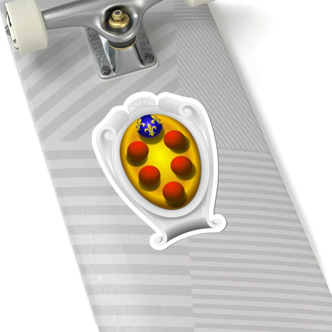 Coat of arms of the House of Medici Baroque period representation - type 2 (Italy) (Coat of Arms) STICKER Vinyl Kiss-Cut Decal - The Sticker Space