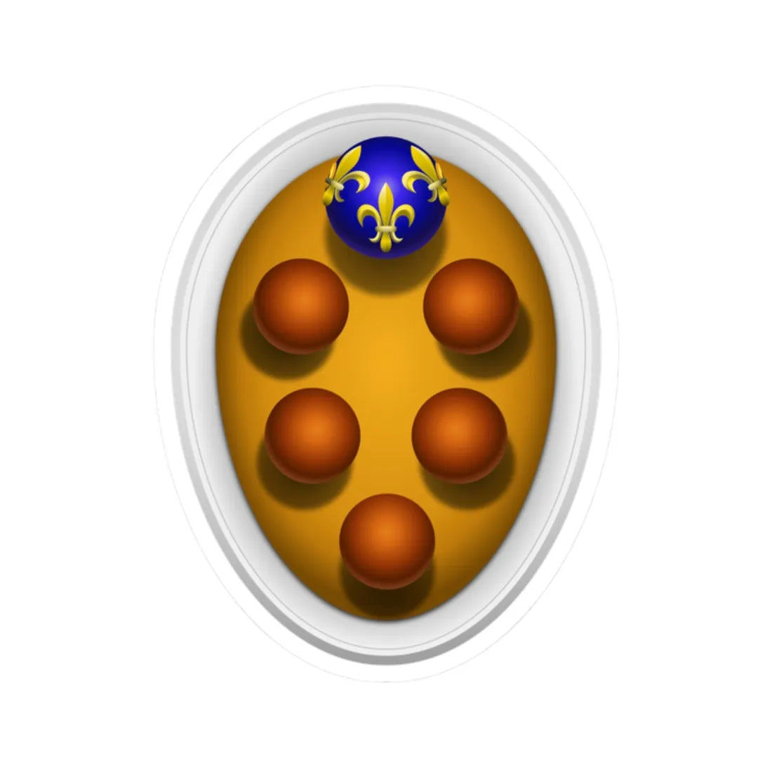 Coat of arms of the House Of Medici (Italy) (Coat of Arms) STICKER Vinyl Kiss-Cut Decal 2 Inch White - The Sticker Space
