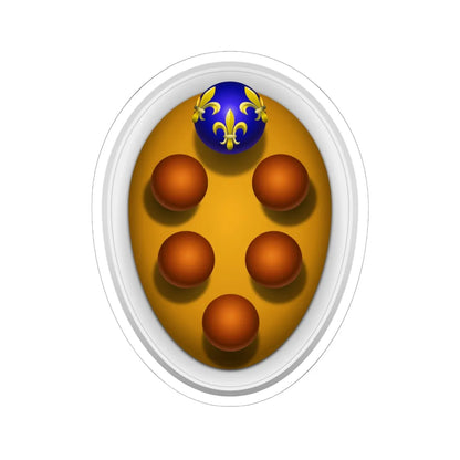 Coat of arms of the House Of Medici (Italy) (Coat of Arms) STICKER Vinyl Kiss-Cut Decal 6 Inch White - The Sticker Space