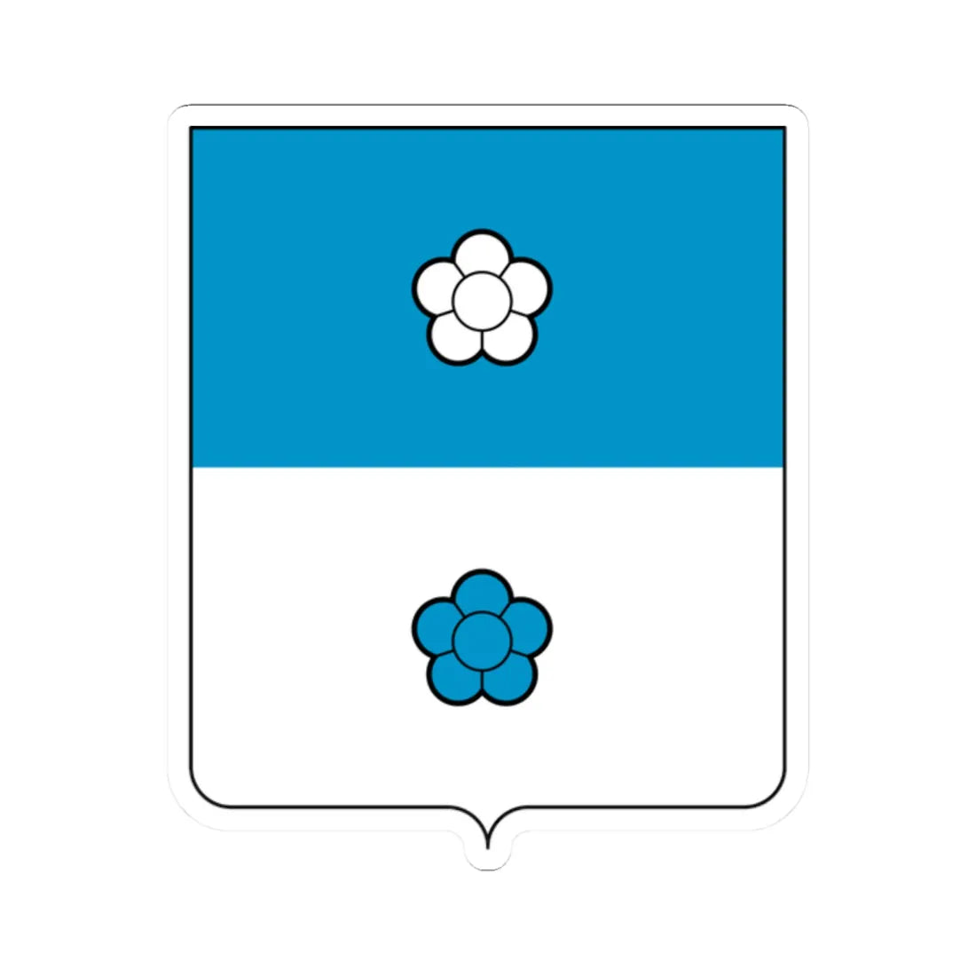 Coat of arms of the House of Mocenigo (Italy) (Coat of Arms) STICKER Vinyl Kiss-Cut Decal 2 Inch White - The Sticker Space