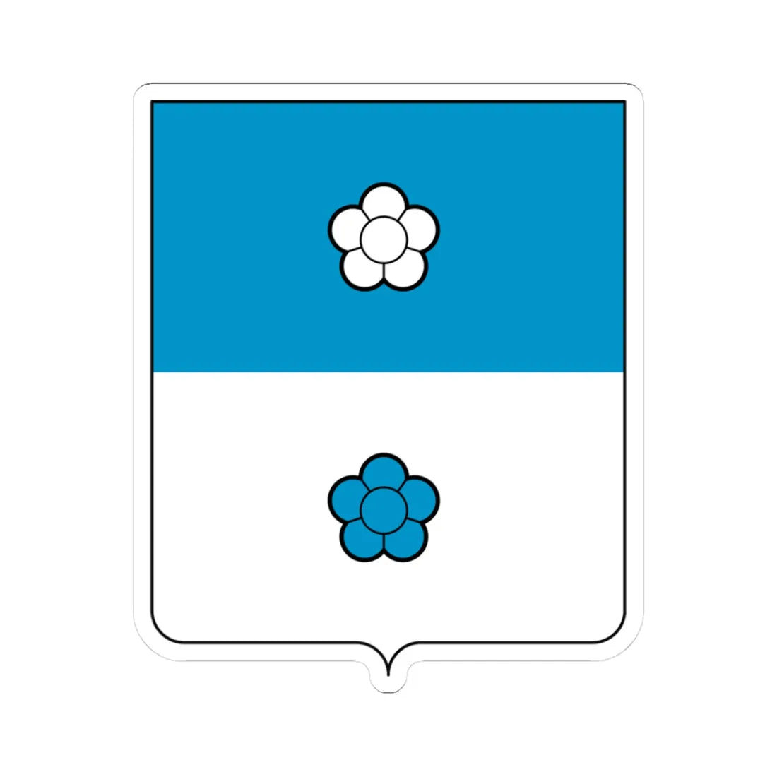 Coat of arms of the House of Mocenigo (Italy) (Coat of Arms) STICKER Vinyl Kiss-Cut Decal 3 Inch White - The Sticker Space