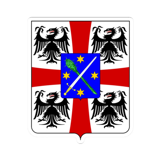 Coat of arms of the House of Nembrini Gonzaga (Italy) (Coat of Arms) STICKER Vinyl Kiss-Cut Decal 2 Inch White - The Sticker Space