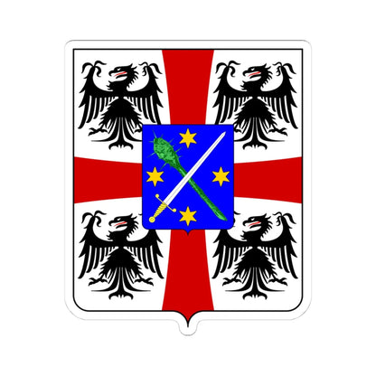 Coat of arms of the House of Nembrini Gonzaga (Italy) (Coat of Arms) STICKER Vinyl Kiss-Cut Decal 4 Inch White - The Sticker Space