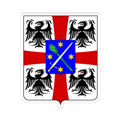 Coat of arms of the House of Nembrini Gonzaga (Italy) (Coat of Arms) STICKER Vinyl Kiss-Cut Decal 6 Inch White - The Sticker Space