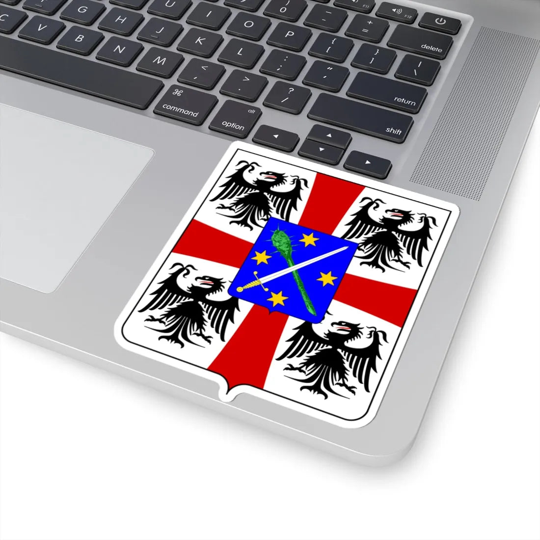 Coat of arms of the House of Nembrini Gonzaga (Italy) (Coat of Arms) STICKER Vinyl Kiss-Cut Decal - The Sticker Space