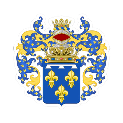 Coat of Arms of the House of Orleans-Galliera Since 1997 (Italy) (Coat of Arms) STICKER Vinyl Kiss-Cut Decal 2 Inch White - The Sticker Space