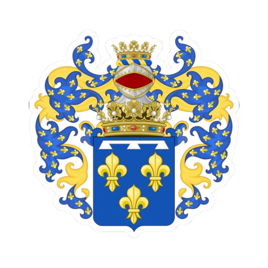 Coat of Arms of the House of Orleans-Galliera Since 1997 (Italy) (Coat of Arms) STICKER Vinyl Kiss-Cut Decal 2 Inch White - The Sticker Space