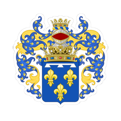 Coat of Arms of the House of Orleans-Galliera Since 1997 (Italy) (Coat of Arms) STICKER Vinyl Kiss-Cut Decal 3 Inch White - The Sticker Space
