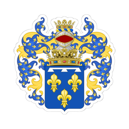 Coat of Arms of the House of Orleans-Galliera Since 1997 (Italy) (Coat of Arms) STICKER Vinyl Kiss-Cut Decal 6 Inch White - The Sticker Space