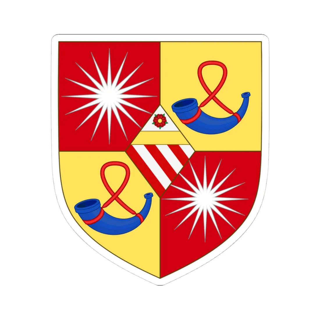 Coat of arms of the house of Orsini del Balzo (Italy) (Coat of Arms) STICKER Vinyl Kiss-Cut Decal 4 Inch White - The Sticker Space