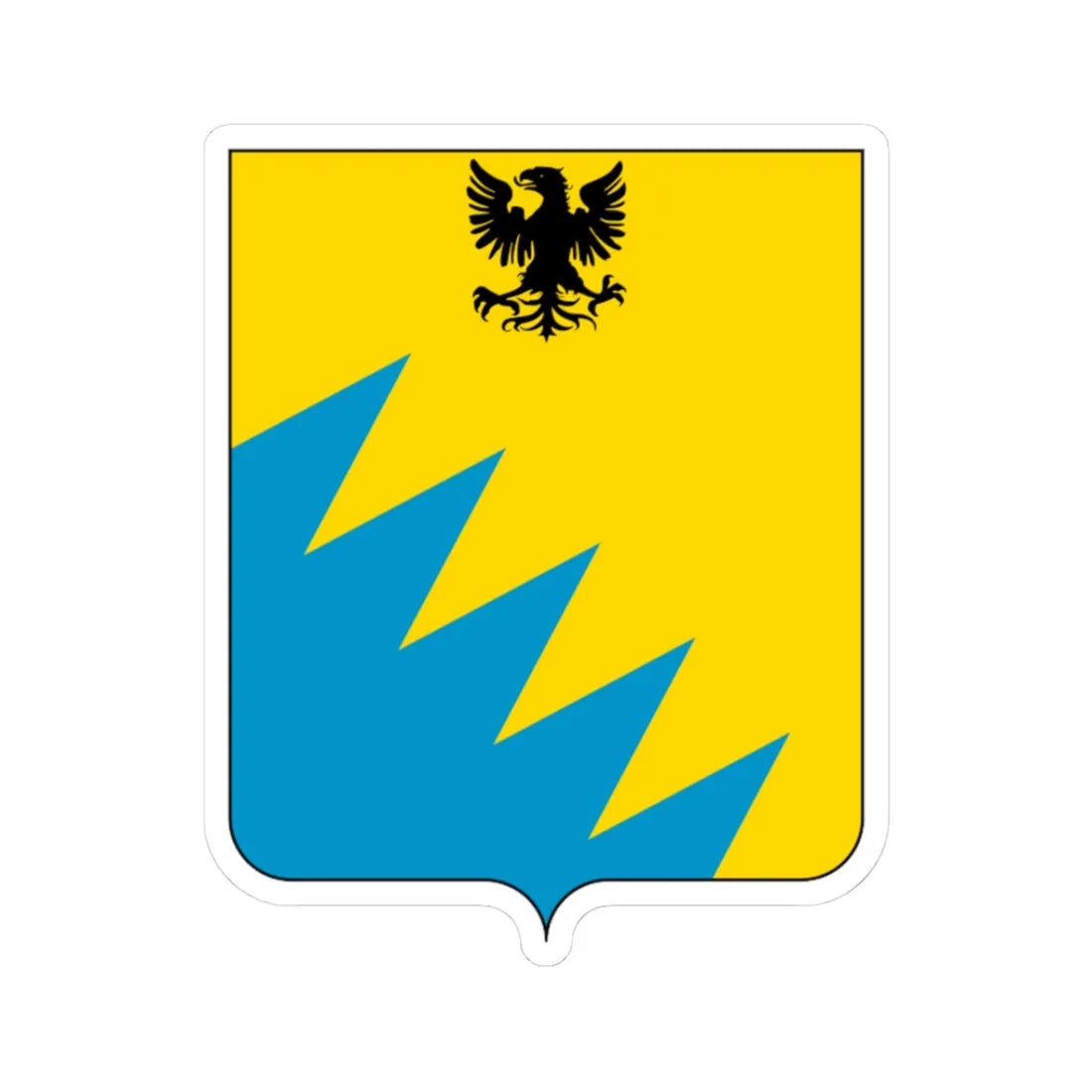 Coat of arms of the House of Petrucci (Italy) (Coat of Arms) STICKER Vinyl Kiss-Cut Decal 3 Inch White - The Sticker Space