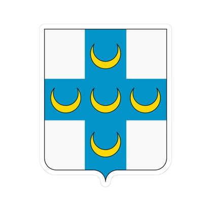 Coat of arms of the House of Piccolomini (Italy) (Coat of Arms) STICKER Vinyl Kiss-Cut Decal 3 Inch White - The Sticker Space