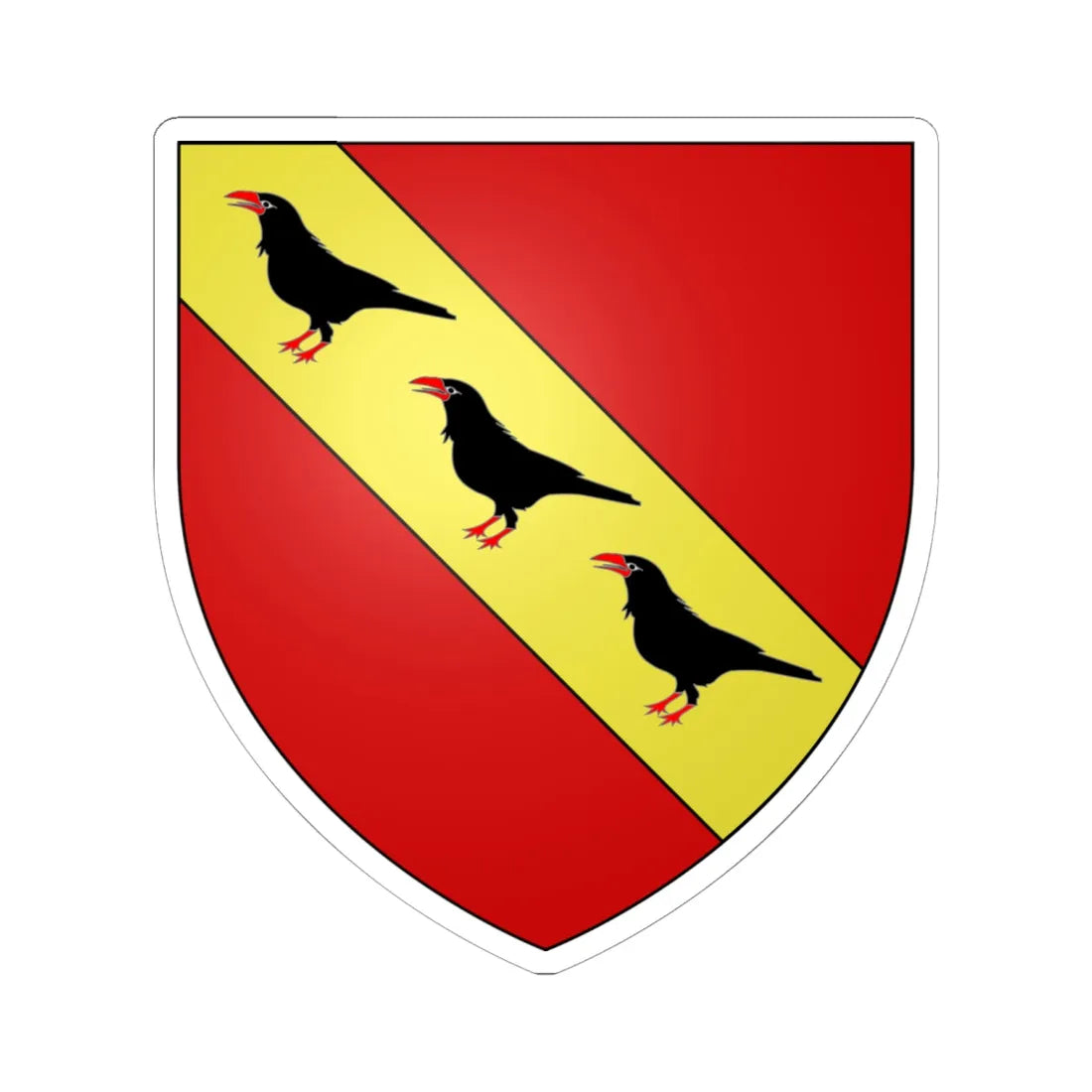 Coat of arms of the House of Polo 01 (Italy) (Coat of Arms) STICKER Vinyl Kiss-Cut Decal 6 Inch White - The Sticker Space