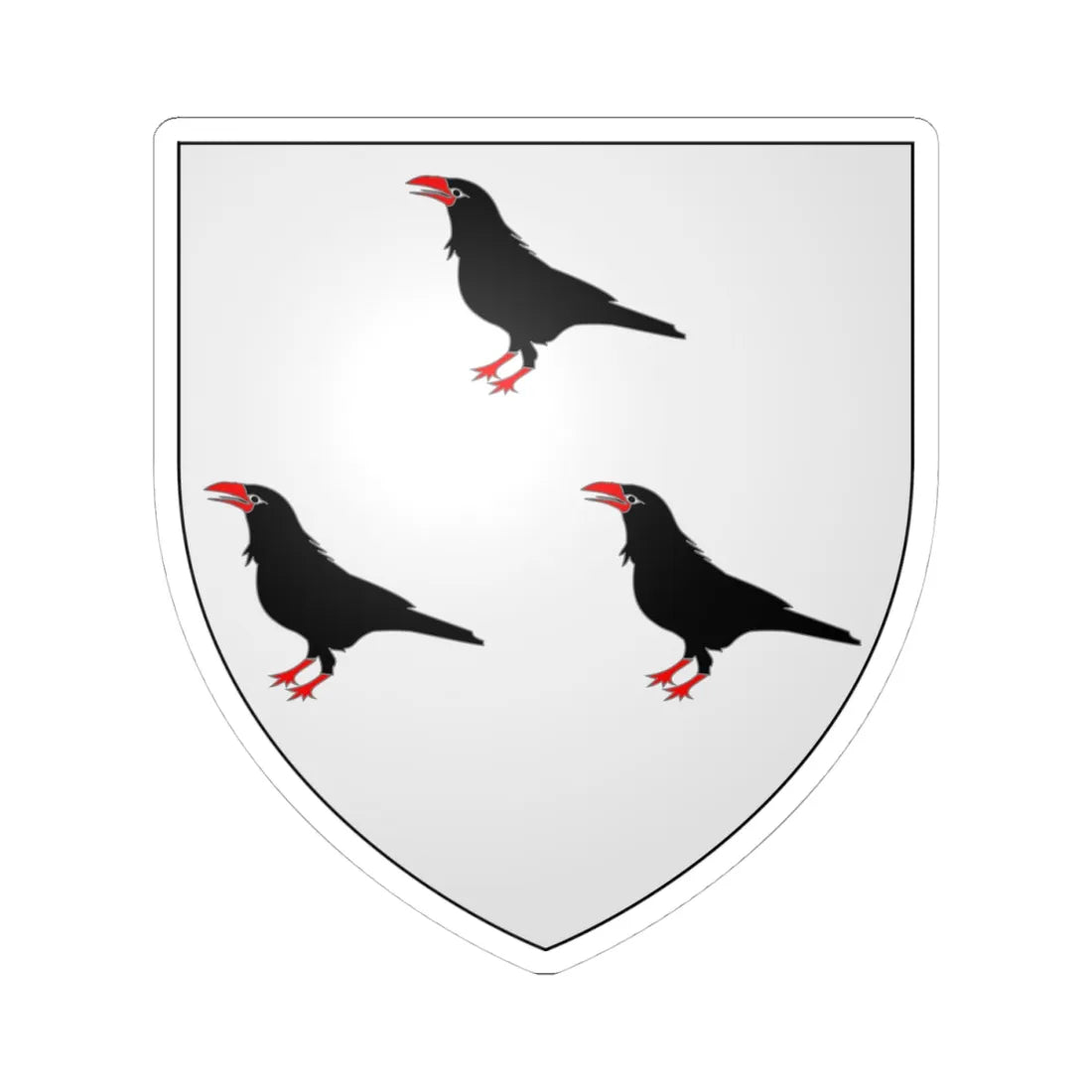 Coat of arms of the House of Polo 03 (Italy) (Coat of Arms) STICKER Vinyl Kiss-Cut Decal 4 Inch White - The Sticker Space