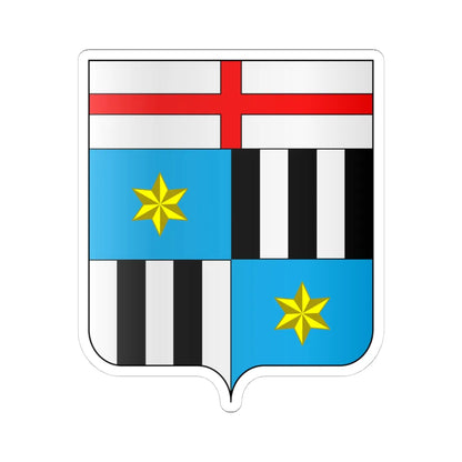 Coat of arms of the house of Sambonifacio (Italy) (Coat of Arms) STICKER Vinyl Kiss-Cut Decal 4 Inch White - The Sticker Space