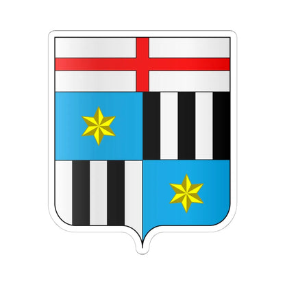 Coat of arms of the house of Sambonifacio (Italy) (Coat of Arms) STICKER Vinyl Kiss-Cut Decal 6 Inch White - The Sticker Space