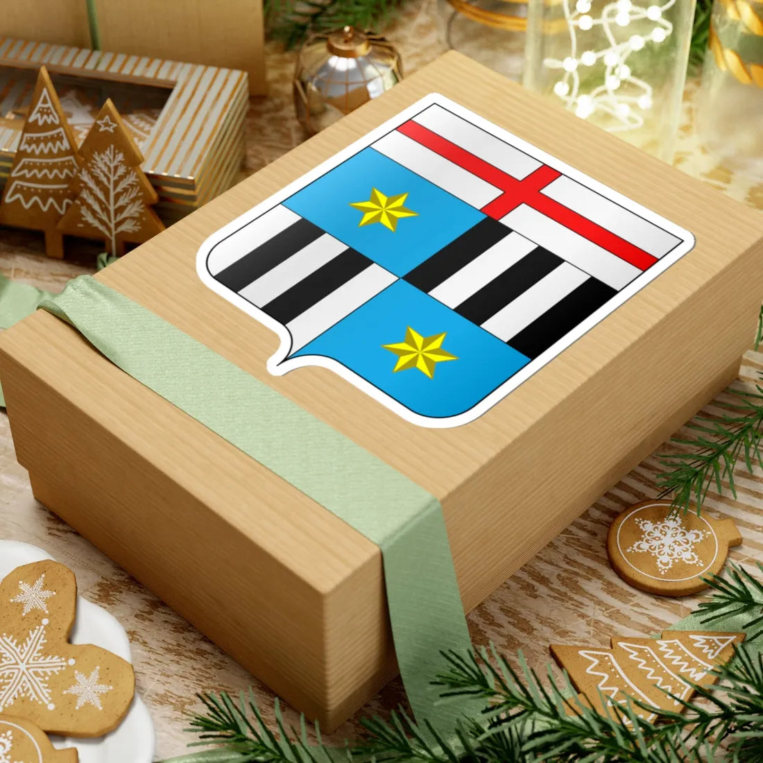 Coat of arms of the house of Sambonifacio (Italy) (Coat of Arms) STICKER Vinyl Kiss-Cut Decal - The Sticker Space