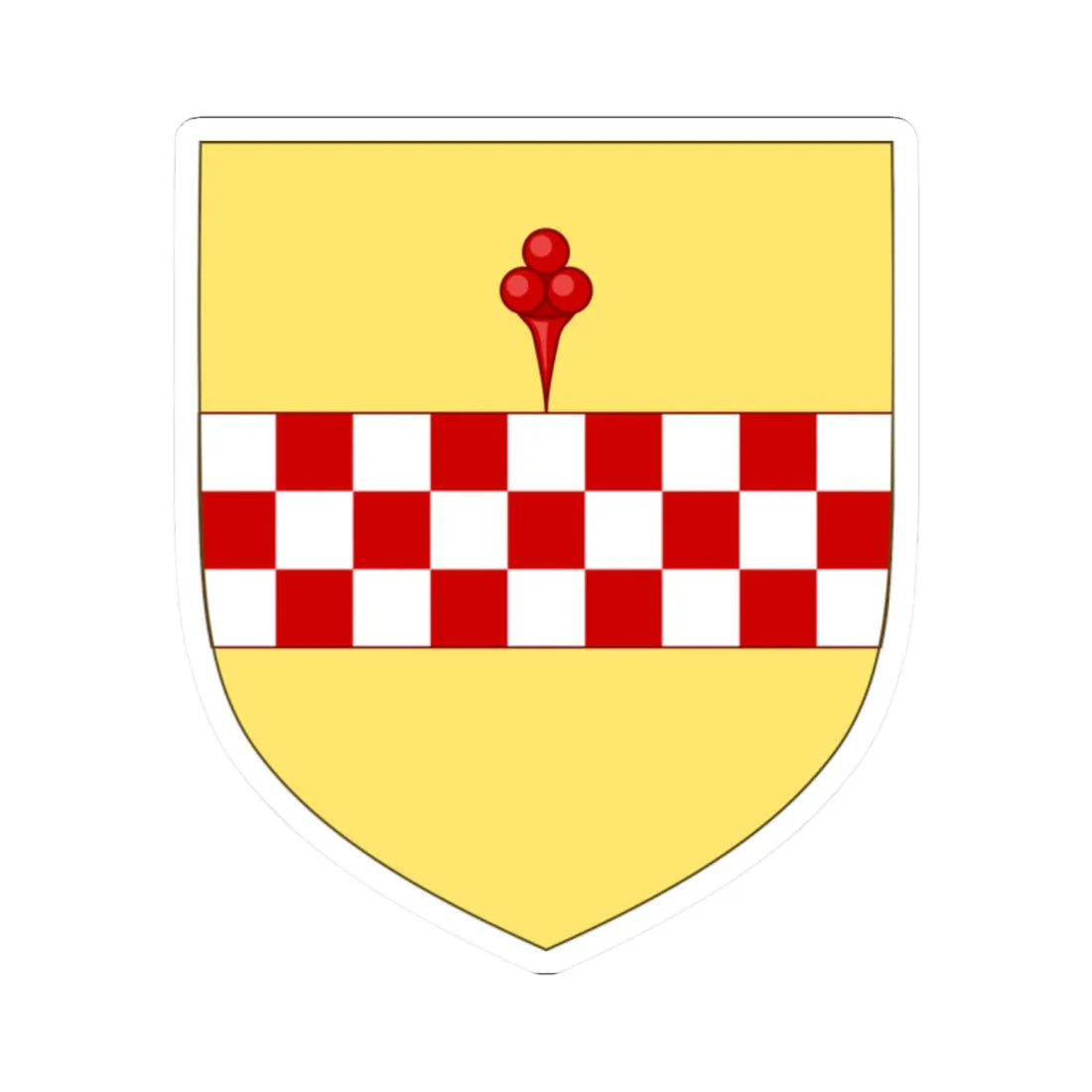 Coat of arms of the house of Spinola (Italy) (Coat of Arms) STICKER Vinyl Kiss-Cut Decal 2 Inch White - The Sticker Space