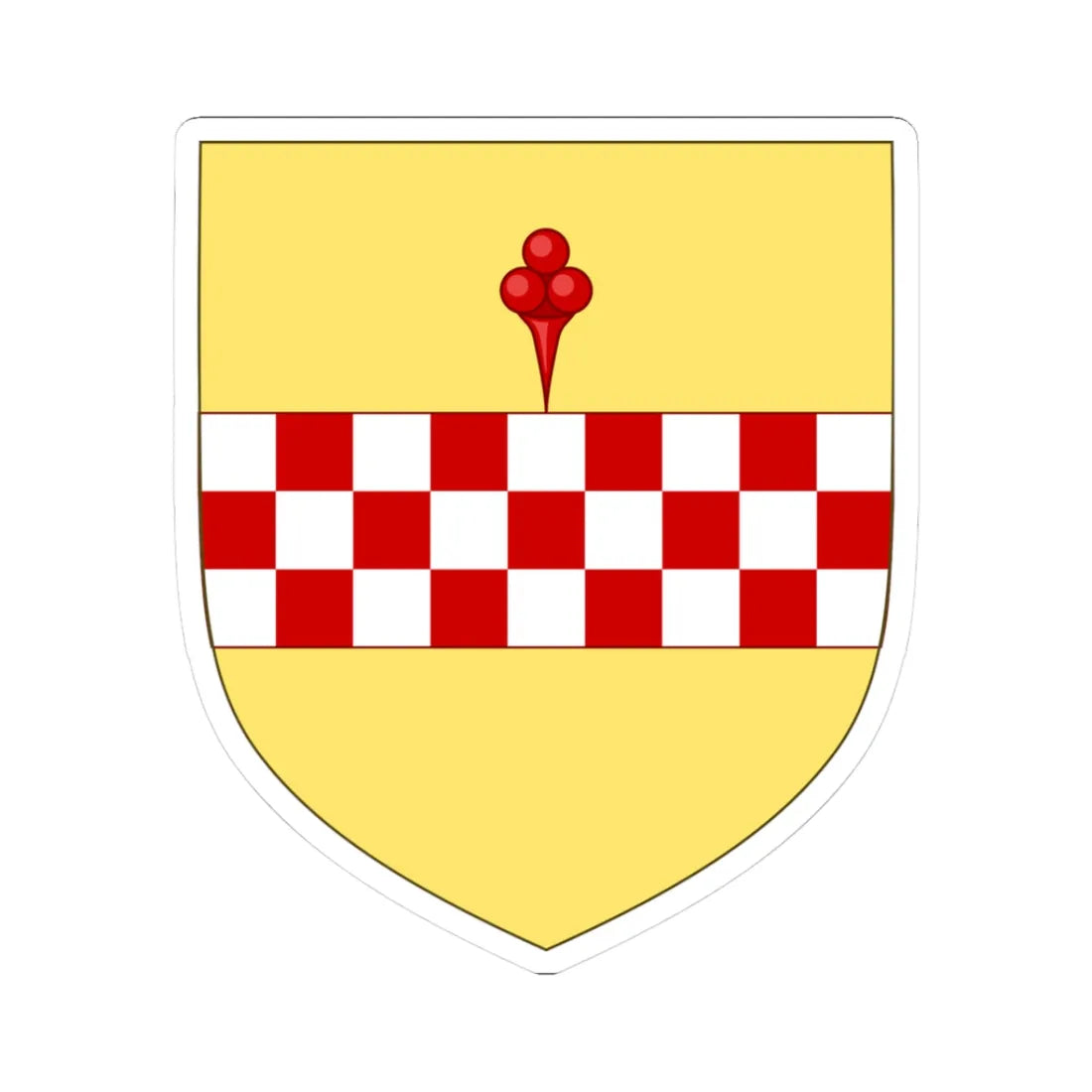 Coat of arms of the house of Spinola (Italy) (Coat of Arms) STICKER Vinyl Kiss-Cut Decal 3 Inch White - The Sticker Space