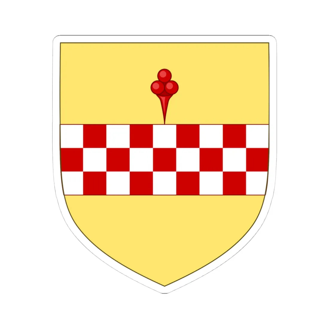 Coat of arms of the house of Spinola (Italy) (Coat of Arms) STICKER Vinyl Kiss-Cut Decal 4 Inch White - The Sticker Space