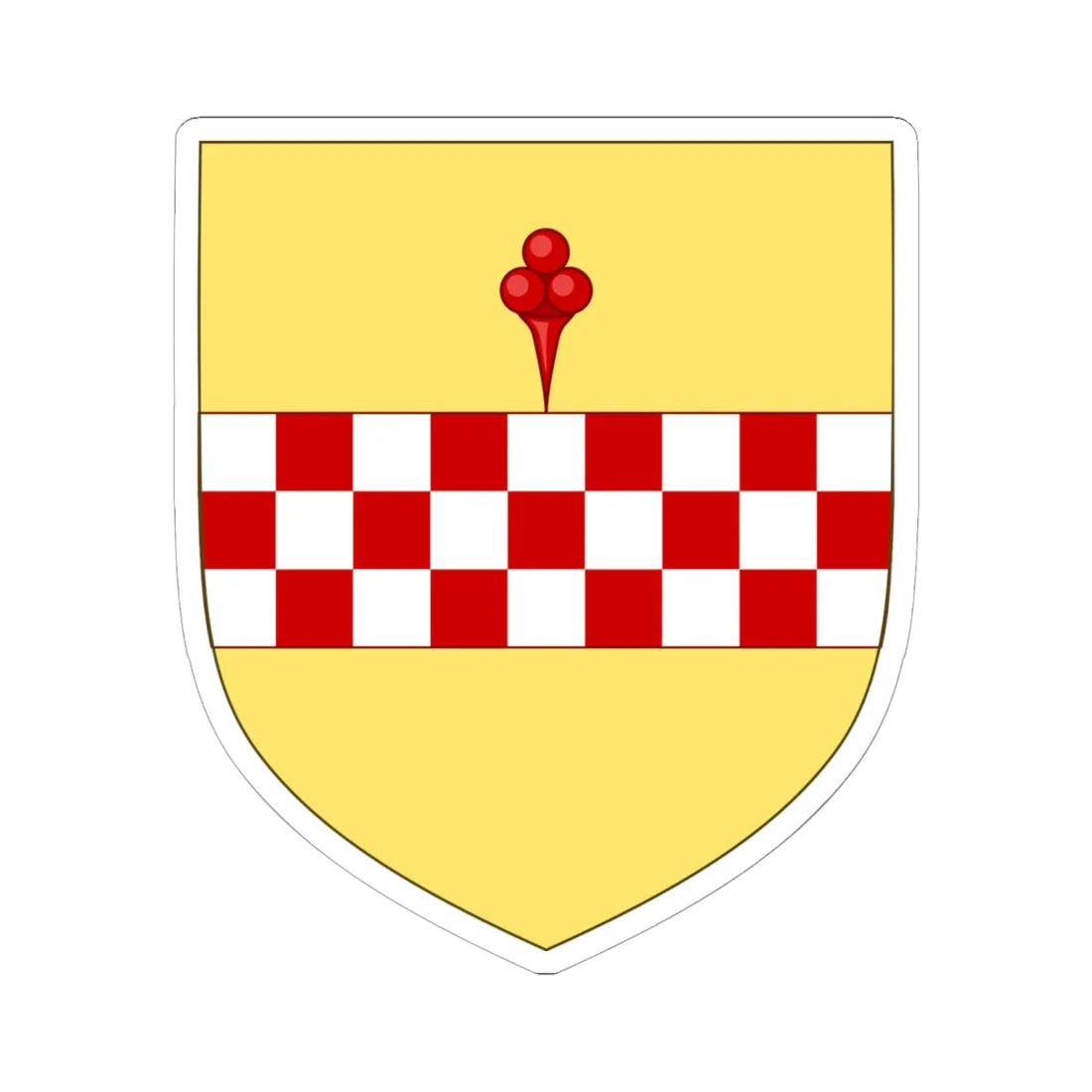 Coat of arms of the house of Spinola (Italy) (Coat of Arms) STICKER Vinyl Kiss-Cut Decal 6 Inch White - The Sticker Space