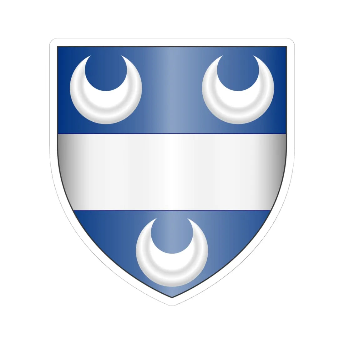 Coat of Arms of the House of Tolomei (Italy) (Coat of Arms) STICKER Vinyl Kiss-Cut Decal 4 Inch White - The Sticker Space