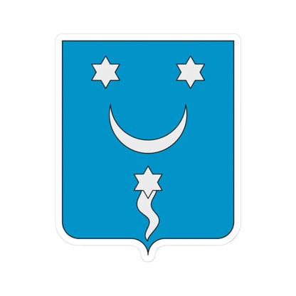 Coat of arms of the House of Tuccimei (Italy) (Coat of Arms) STICKER Vinyl Kiss-Cut Decal 3 Inch White - The Sticker Space