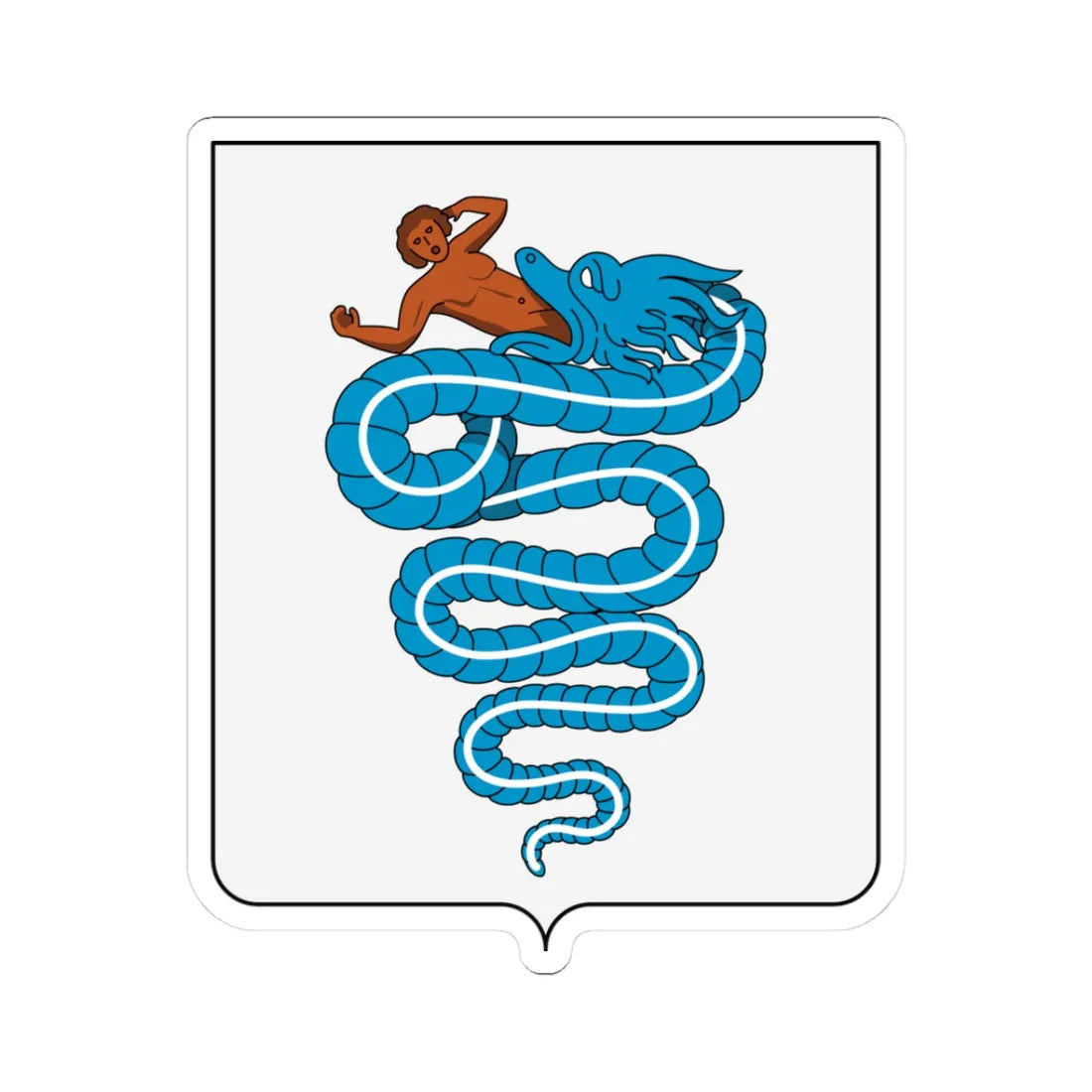 Coat of arms of the House of Visconti 1277 (Italy) (Coat of Arms) STICKER Vinyl Kiss-Cut Decal 3 Inch White - The Sticker Space