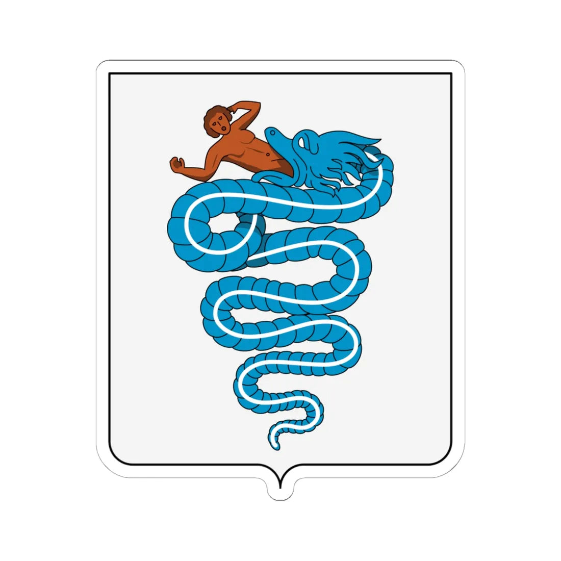 Coat of arms of the House of Visconti 1277 (Italy) (Coat of Arms) STICKER Vinyl Kiss-Cut Decal 6 Inch White - The Sticker Space