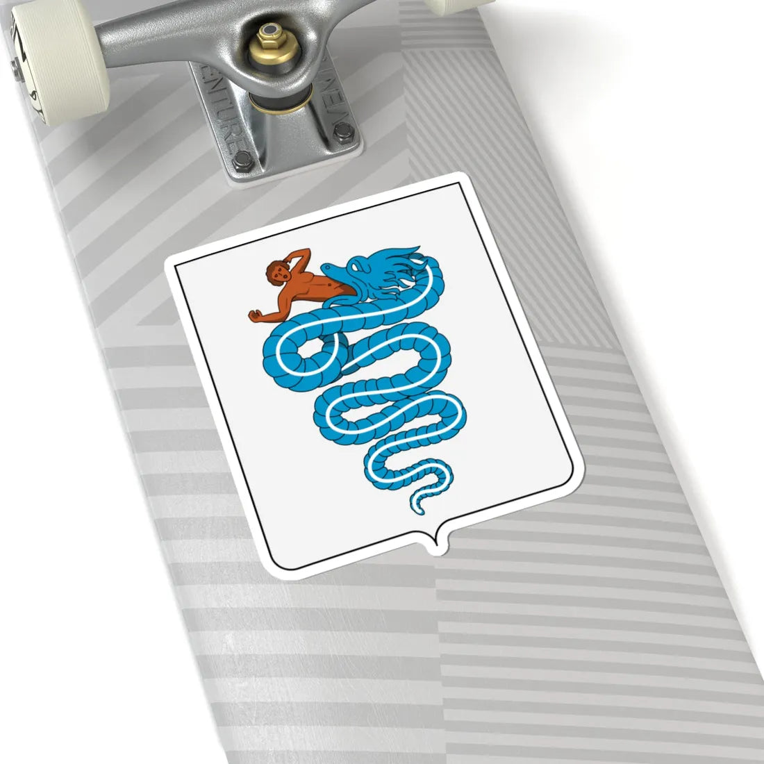 Coat of arms of the House of Visconti 1277 (Italy) (Coat of Arms) STICKER Vinyl Kiss-Cut Decal - The Sticker Space